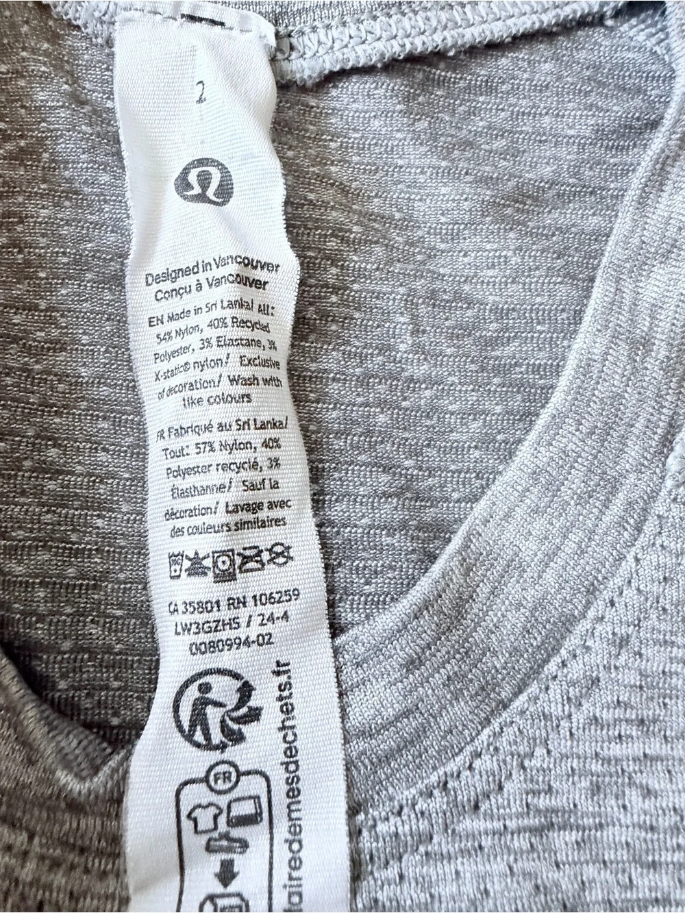 Lululemon Swiftly Tech Cropped Short-Sleeve Shirt Sz 2